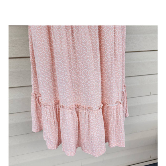 Loft Beach Tiered Pink Dress Size Large New With Tags - Picture 8 of 12